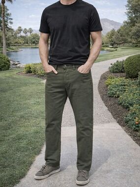 NWT Volcom Men's Vmonty Chino Pants - Olive Green - Modern Fit, Sz30